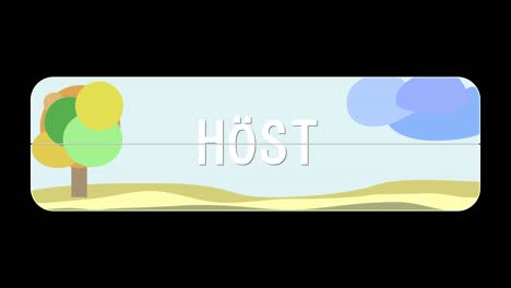 스웨덴어로 시계를 뒤집으면 계절을 바니다.