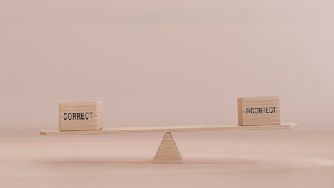 correct and incorrect balancing on seesaw