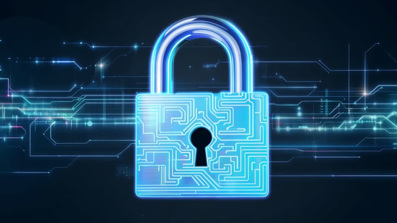 Padlock representing digital security