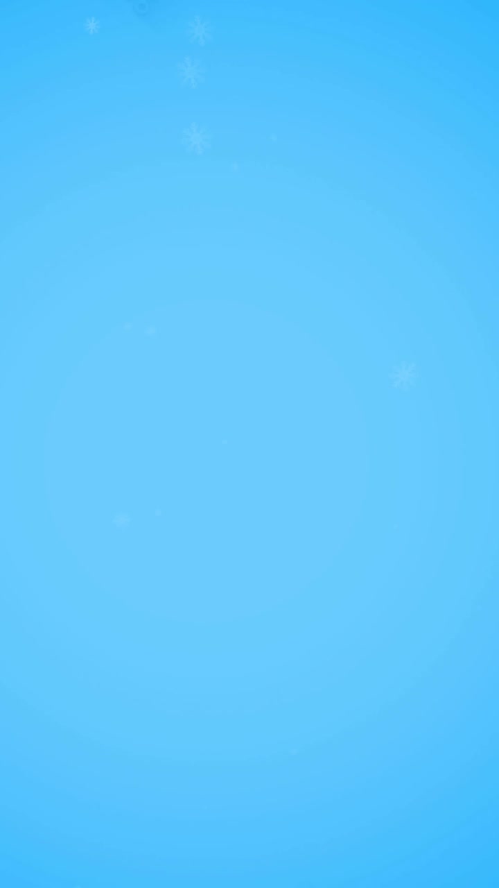 Animation von fallenden Schneeflocken auf blauem Hintergrund