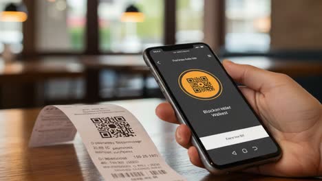 utilizing mobile payment technology: an example of scanning a qr code on a digital receipt for seamless transactions and modern consumer experiences