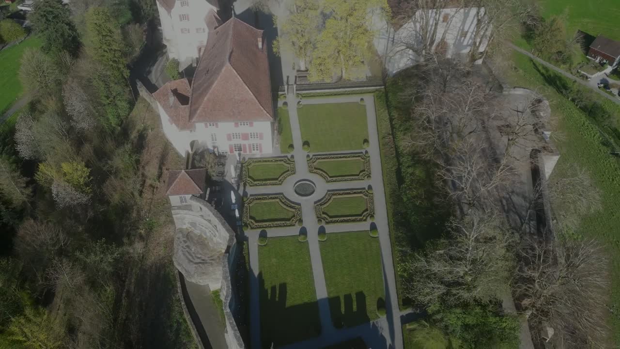 렌츠부르크 성 위에서, 스위스 드론