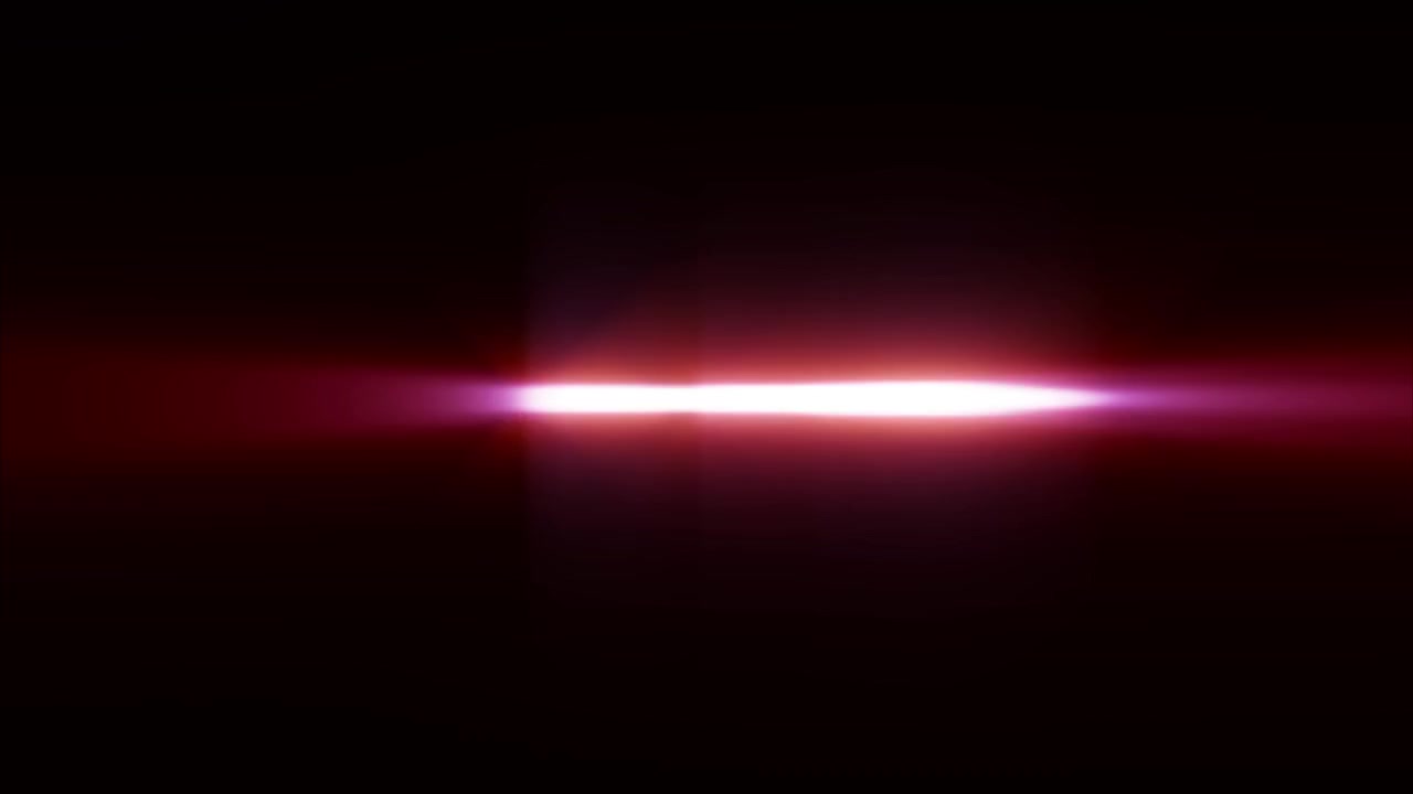 Fascio di luce rossa astratto che si espande e svanisce