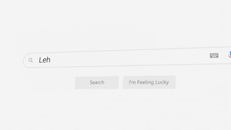 searching for leh on internet browser