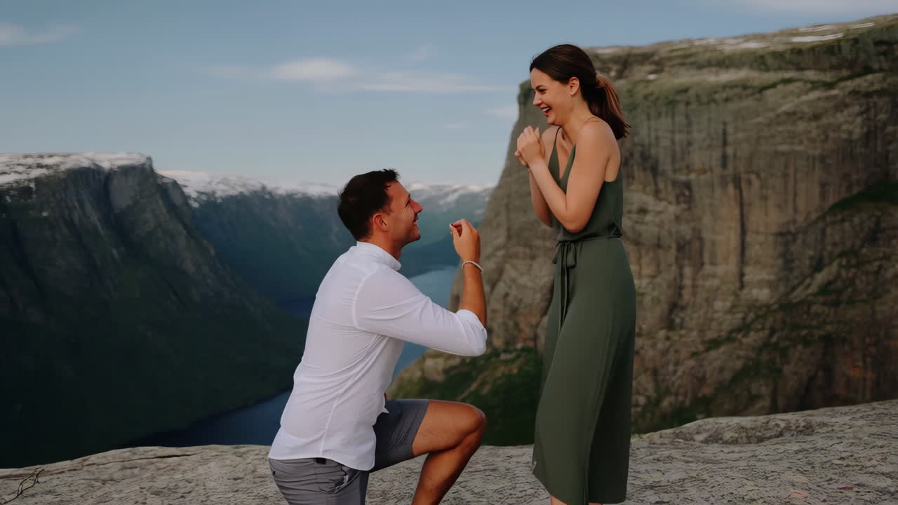 Marriage Proposal in the Mountains