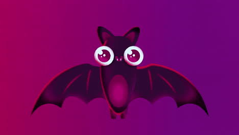 flying bat animated motion graphic with alpha matte