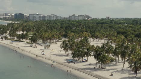 vista aérea de la playa de la bahía de biscayne