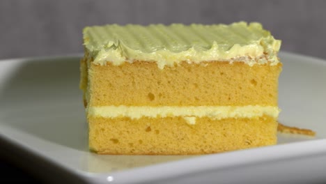 delicious lemon cake on a white plate