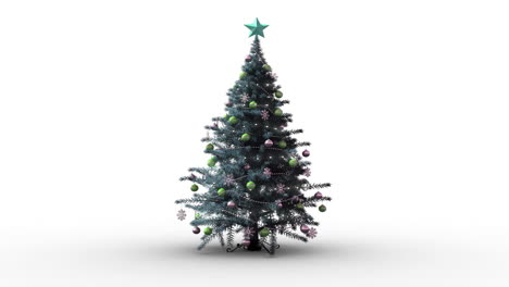 groene kerstboom takken met kopieerruimte op grijze achtergrond