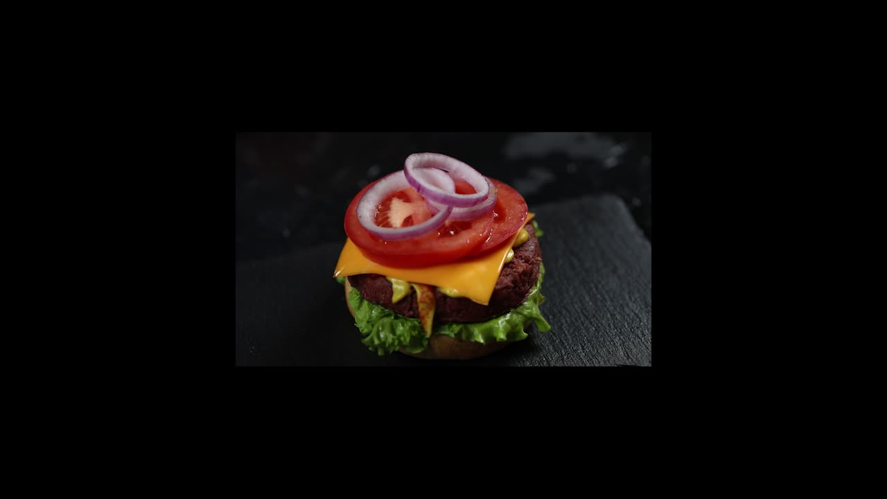una deliciosa hamburguesa a base de plantas