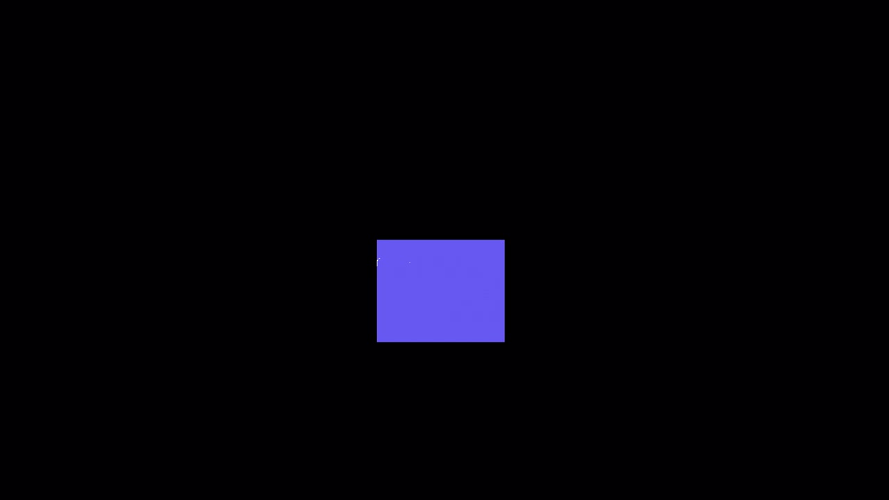 Minimalist Purple Square Pulsing on Black Background