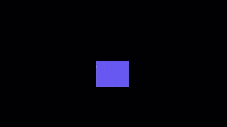 Minimalist Purple Square Pulsing on Black Background