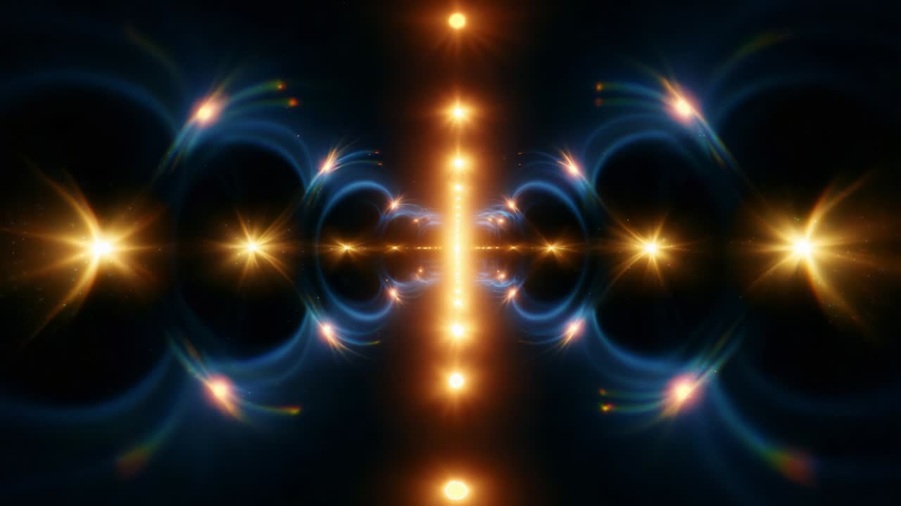 A Captivating Display of Cosmic Energy and Light Waves in an Ethereal Landscape, Highlighting the Harmonious Blend of Stars and Spectral Effects to Create a Stunning Visual Experience