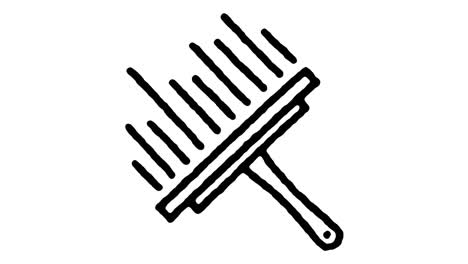 glass cleaner hand draw line icon animation