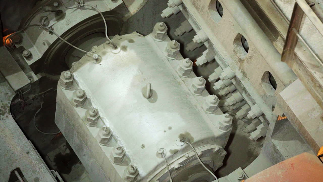 primer plano de los componentes de las máquinas industriales