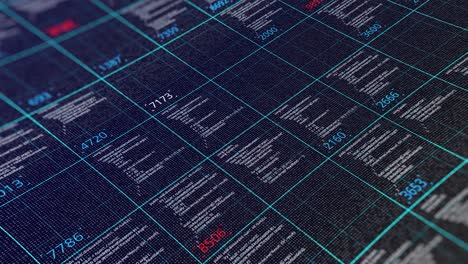 digital data grid interface