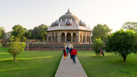 Establishing-shot-of-Isa-Khan-Tomb