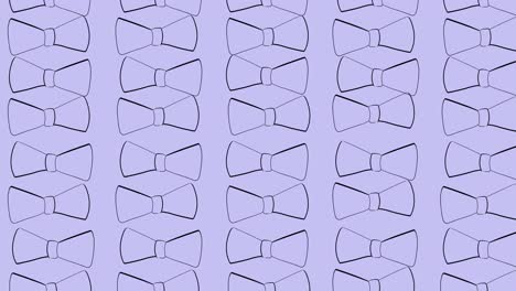 animation of bow ties floating over lilac background