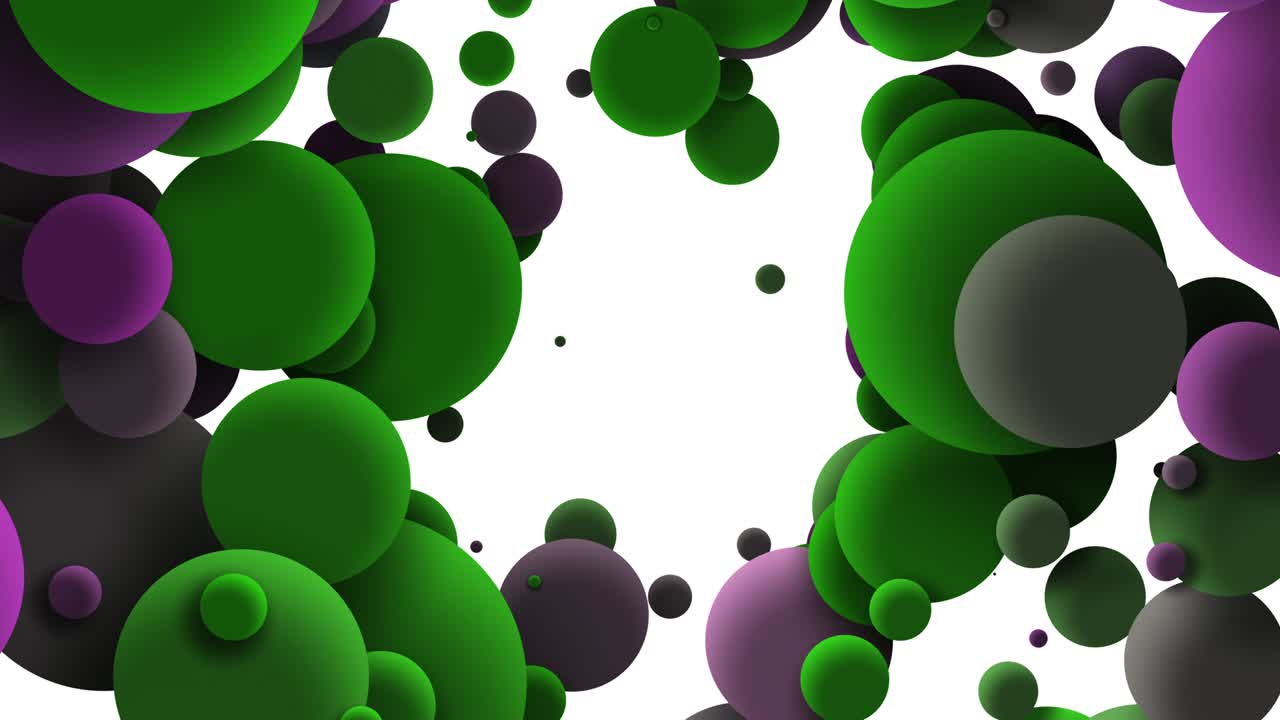 Colorful bubbles particles Slow motion