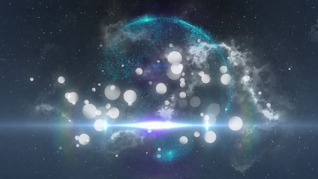 빛나는 지구 위에 빛의  ⁇  반점의 구성