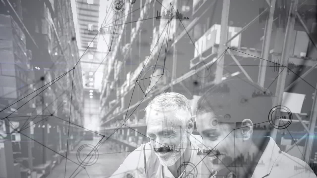 남성과 여성 창고 노동자에 대한 연결 네트워크의 활성화