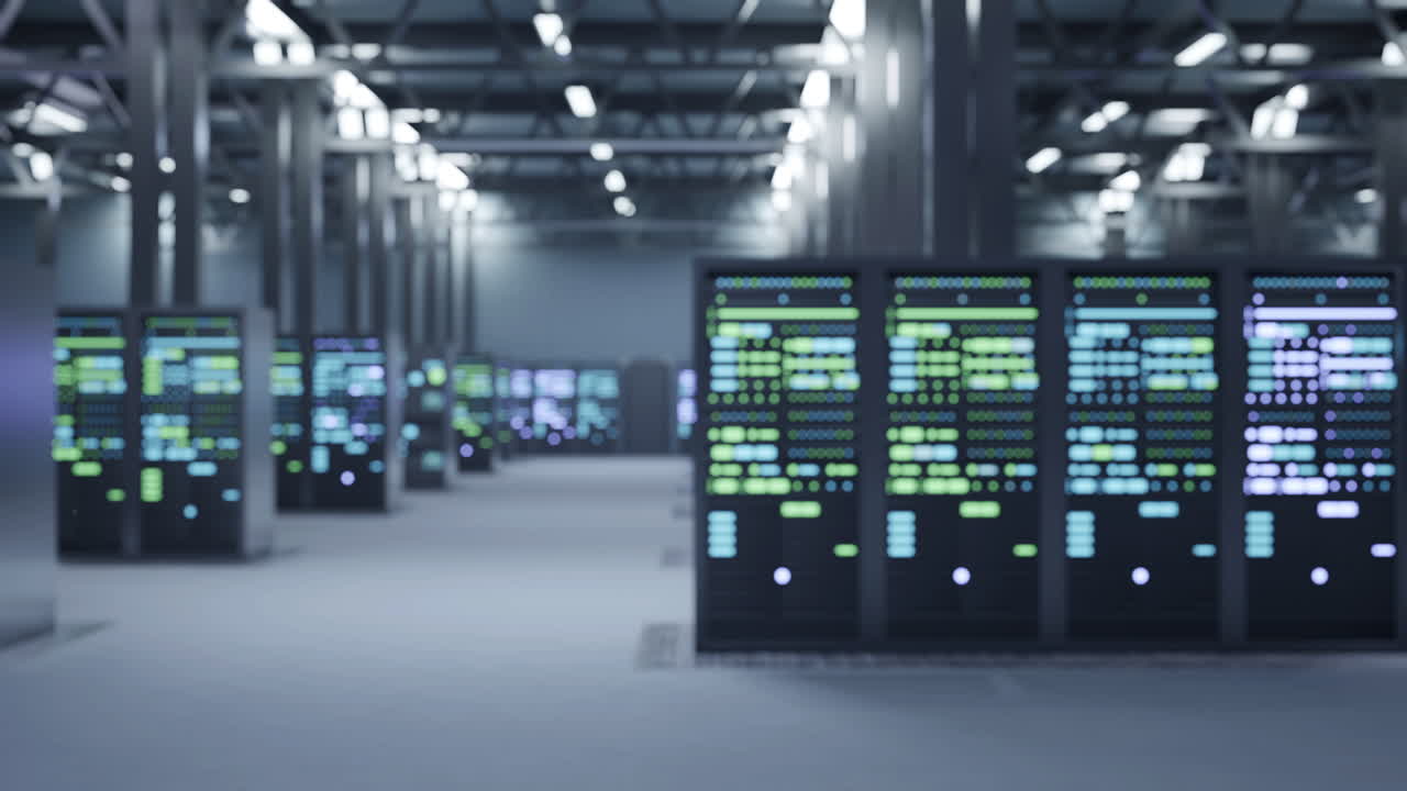 Empty data center housing servers