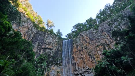 waterfall cascading down a rocky cliff