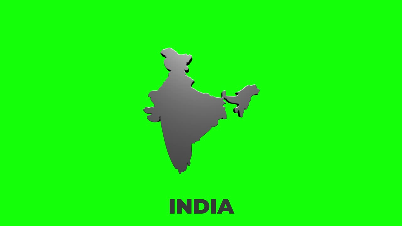 mapa de la india mostrando introducción por regiones 4k animación mapa de la india introducción fondo con países que aparecen y se desvanecen uno por uno y movimiento de la cámara