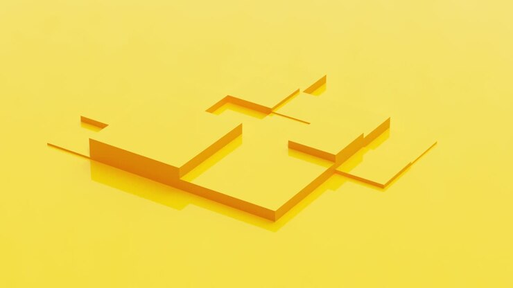 Cubic Growth Background Yellow