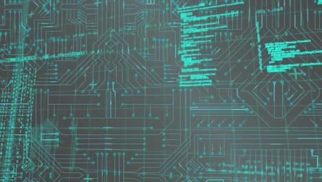 Data on green circuit board