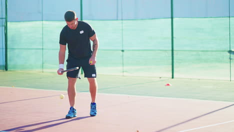 man playing tennis