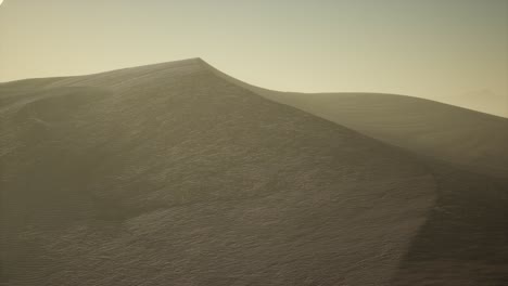 Aerial-view-on-big-sand-dunes-in-Sahara-desert-at-sunrise