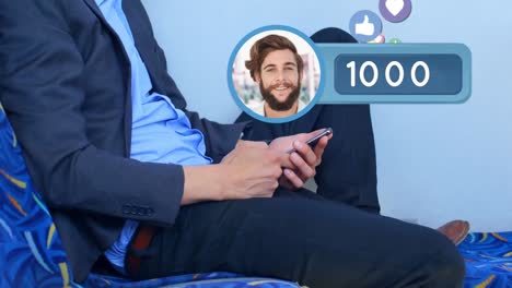 icono de perfil y números