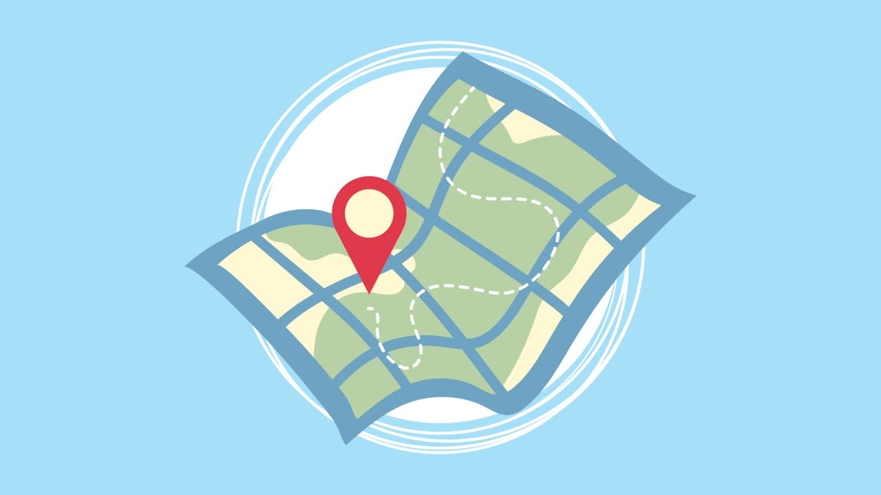 mapa en papel con la ubicación del alfiler