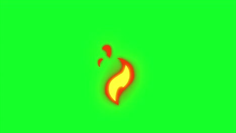 4K-Hand-Drawn-Cartoon-Fire-Animation,-Green-screen-(Chroma-key),-2D-Anime,-Manga,-Flash-FX,-Comic-Elements,-Background,-Pre-rendered,-Just-drop-the-clip-straight-into-your-Project