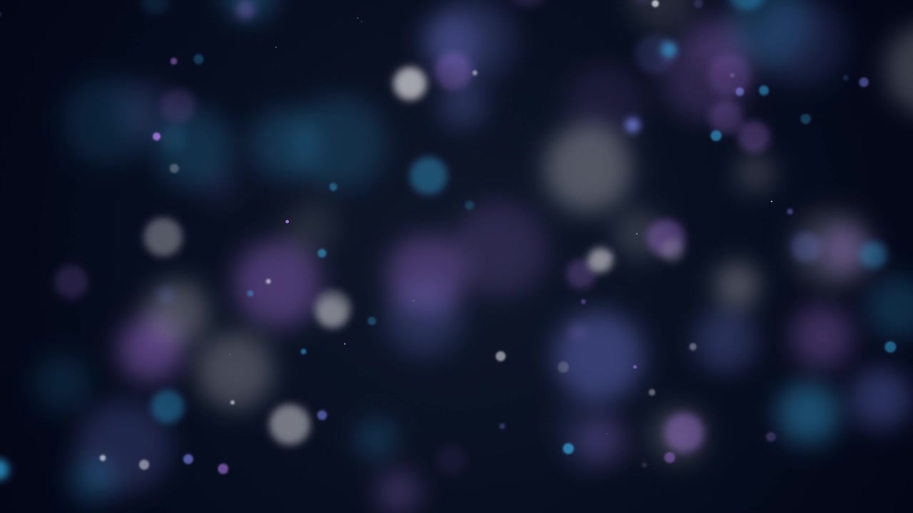 Abstract Background with Floating Blue and Purple Bokeh Particles