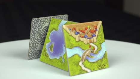 carcassonne board game tiles in detail