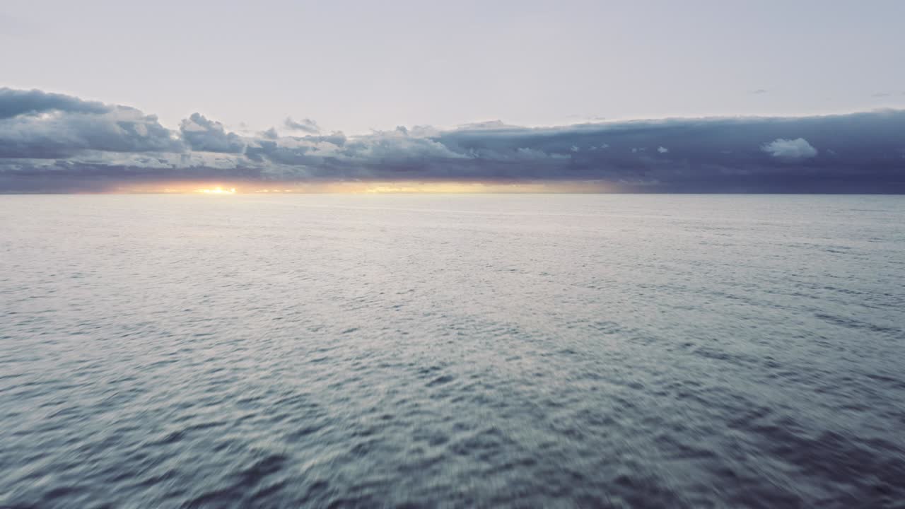 Fly over sea seamless loop