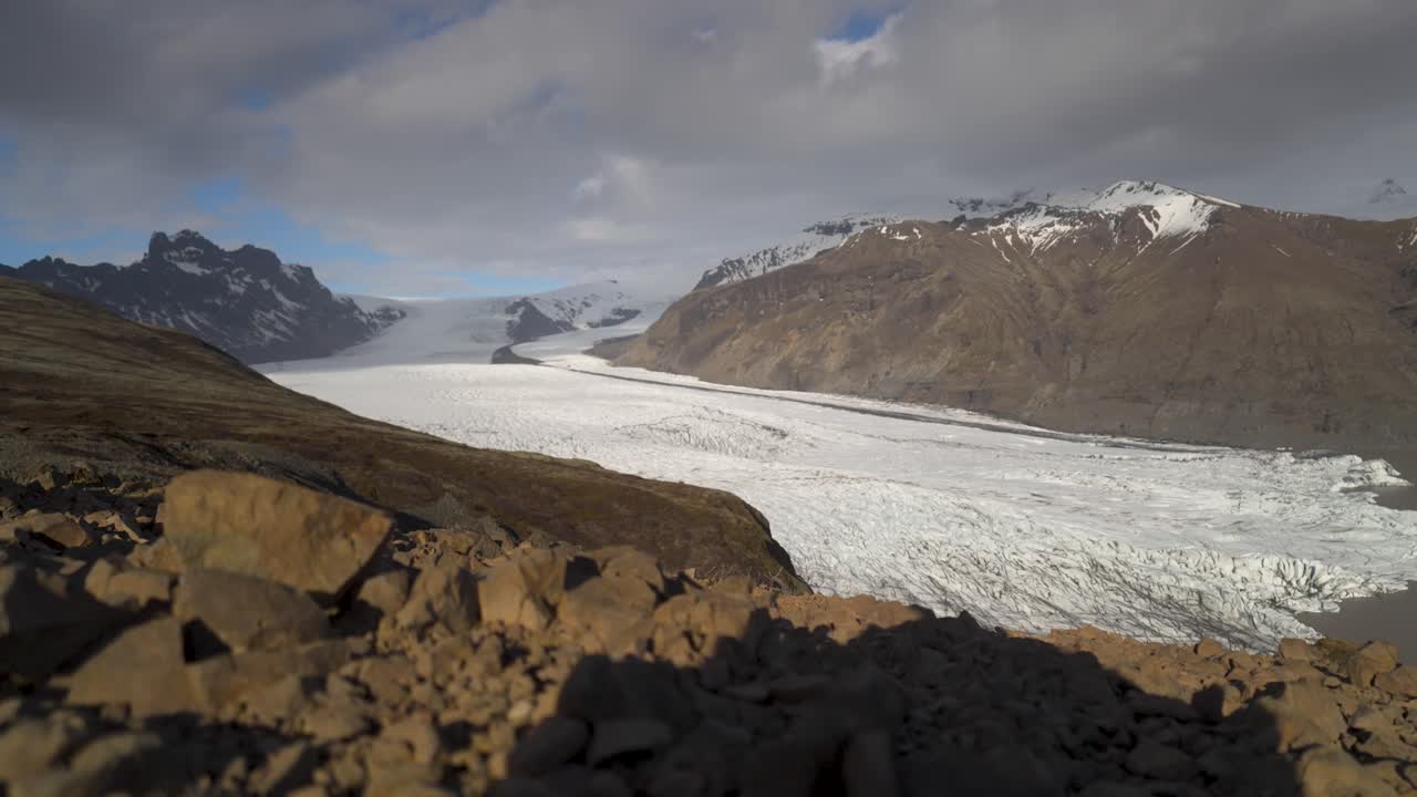 View of the Glacier at Skaftafell Iceland