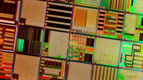 silicon semiconductor wafer close-up. in electronics, a wafer also called a slice or substrate is a thin slice of semiconductor, a crystalline silicon, used for the fabrication of integrated circuits