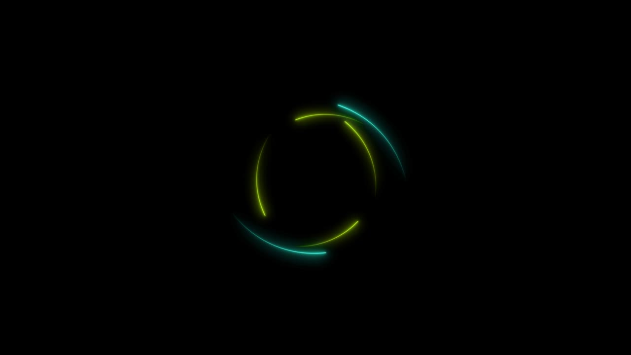 Multicolor line circle glow rolling and countdown inner