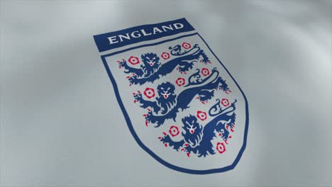 england football crest on flag fabric