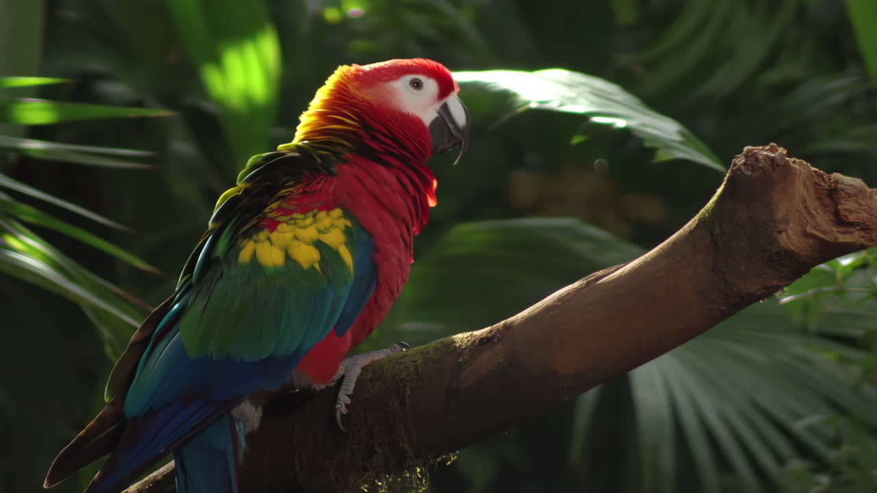 Vibrant Macaw Perched on a Branch