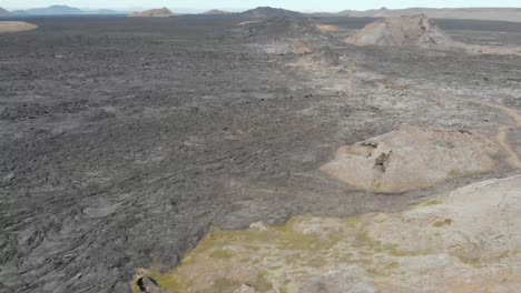 Vulcano-Paisaje-Aire-Drone-Tiro-Islandia