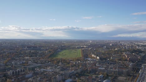 milan, italy. san siro stadium from above