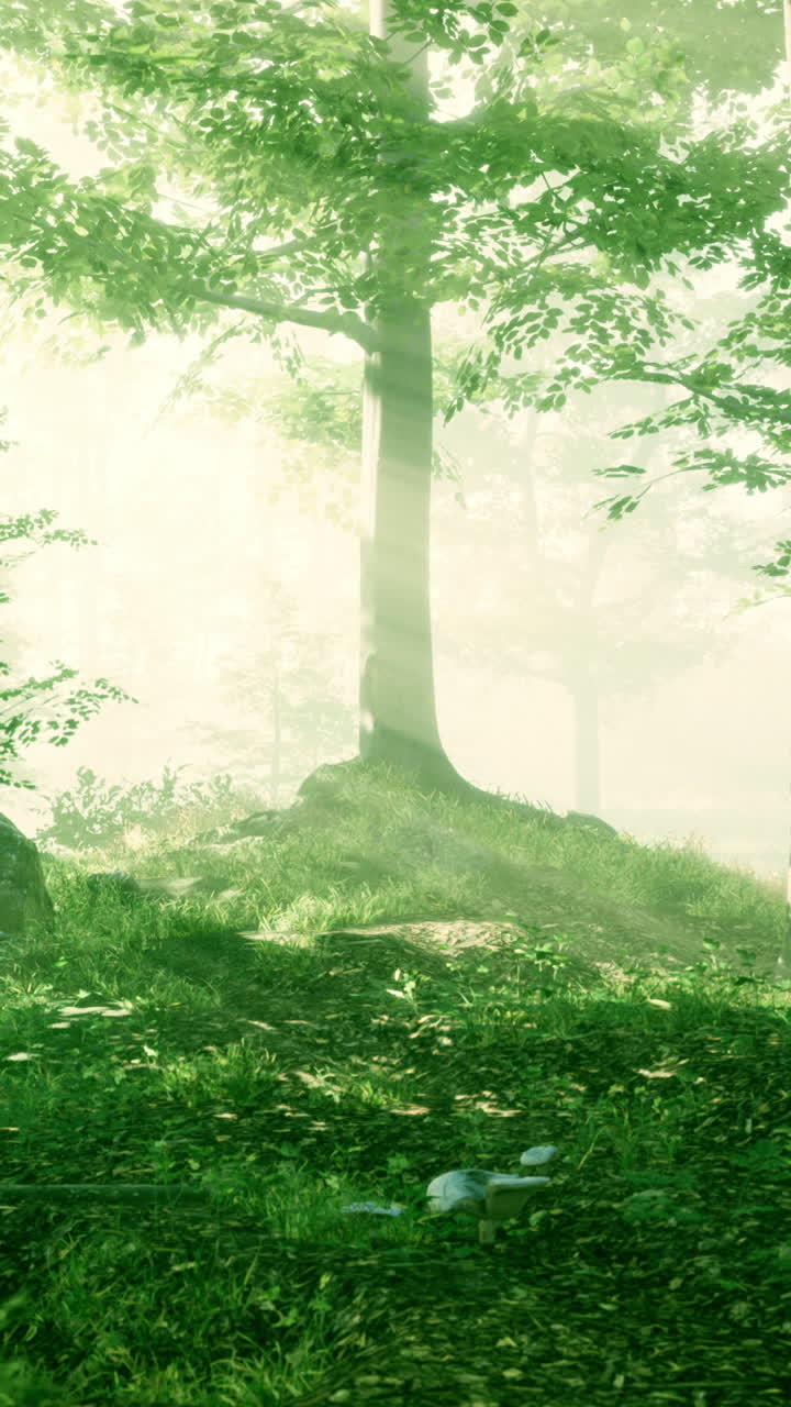 숲을 가로질러 흐르는 빛