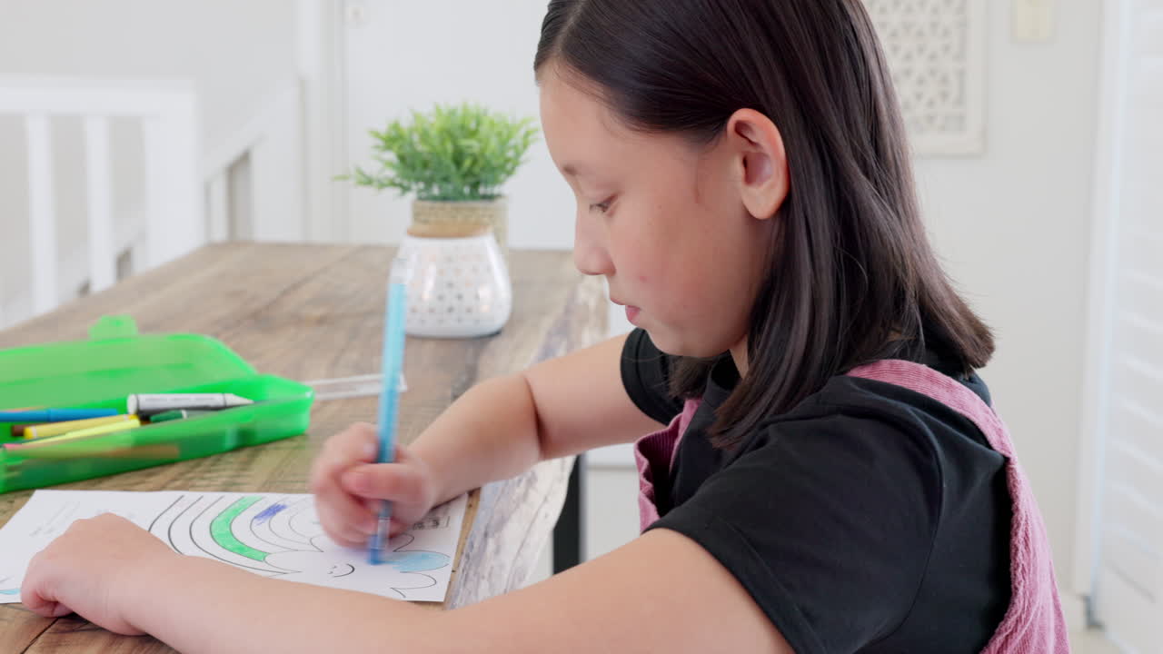 arte, educación y dibujo con una estudiante