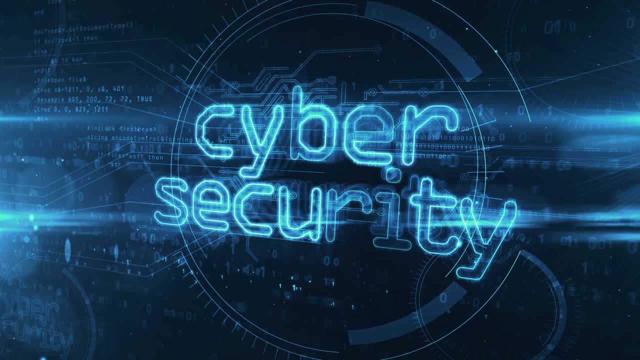 Cyber security abstract animation