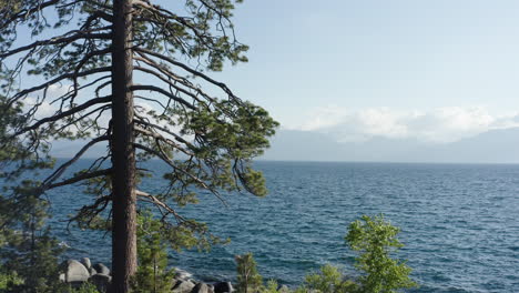 scenic lake and mountain landscape