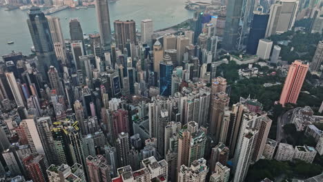 an aerial view of a large city with tall buildings